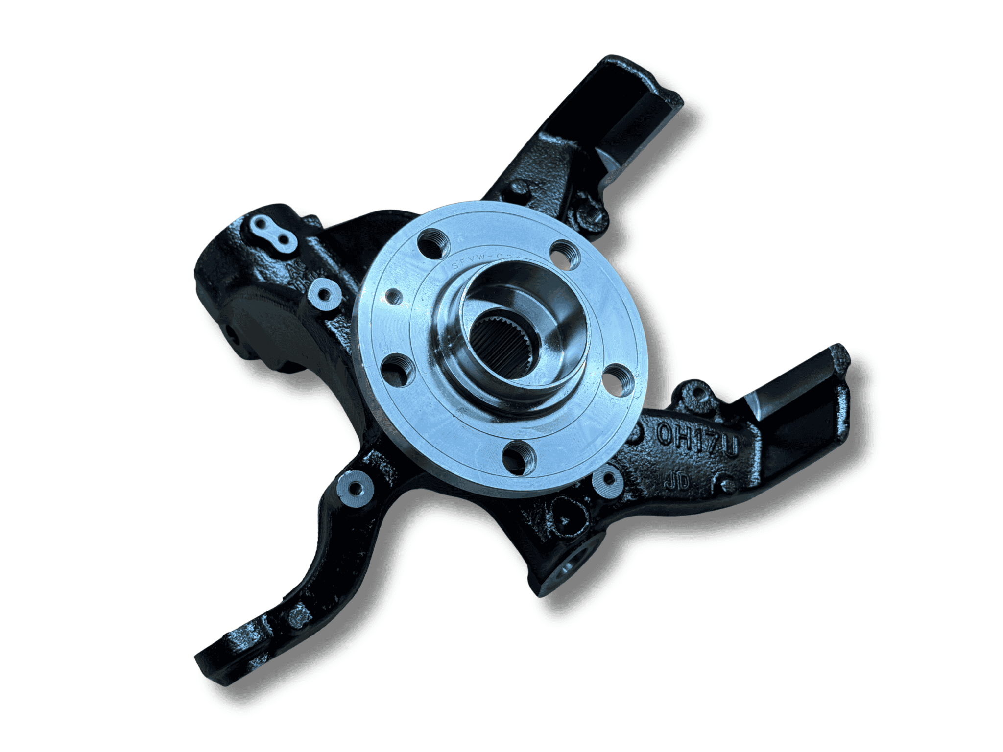 Fusee + wiellger - Rechts voor - (Vw Polo 2G / AW1) - OEM: 2Q0407256AG / 2Q0407256H / 2Q0407256N